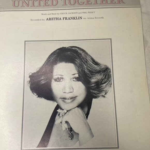 United Together Aretha Franklin Vintage Sheet Music 1981 u - Picture 2 of 6